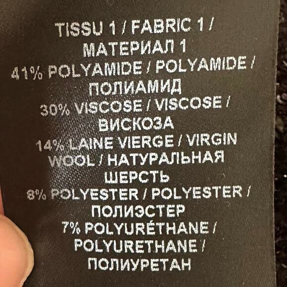 $1795 Balmain Metallic Tweed Mini Skirt Size 14 Black NWT - Picture 14 of 14